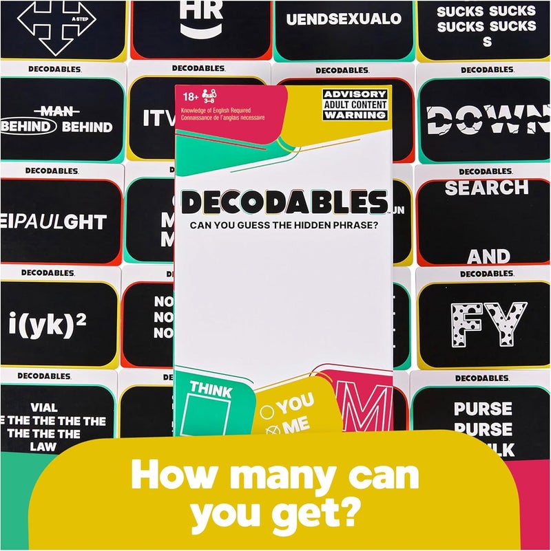 Spin Master Games , Decodables, A Hysterical Adult Party Game, Adult Card Game, Bachelorette Party Activity, Galentine's Party, 3-8 Players, for Ages 18 & Up - Image 5